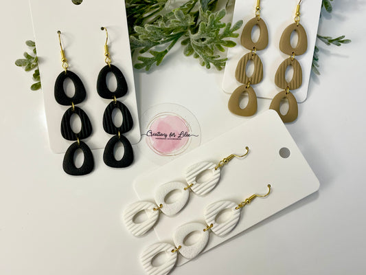 Clay Earrings - Neutral Collection