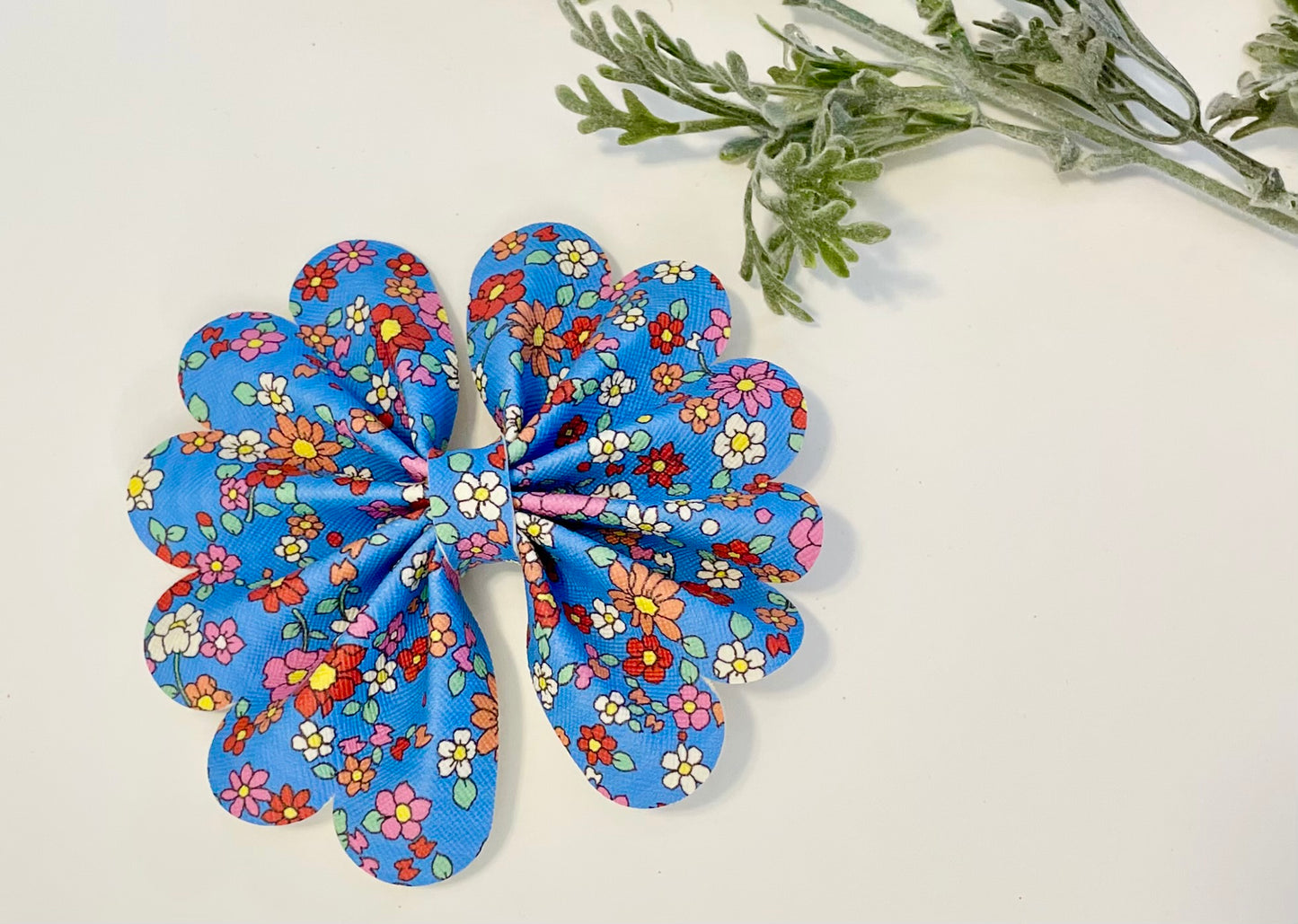 Large Floral Pinch Hair Bows