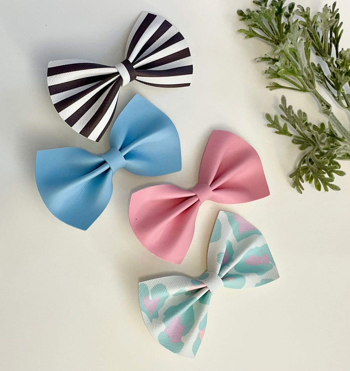 Bowtie Hair Bow - Blue