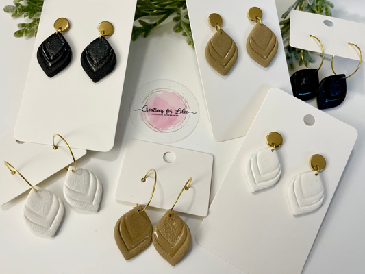 Clay Earrings - Neutral Collection