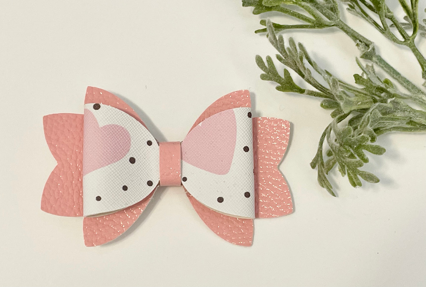 Hair Bows - Pink, White & Polka Dots