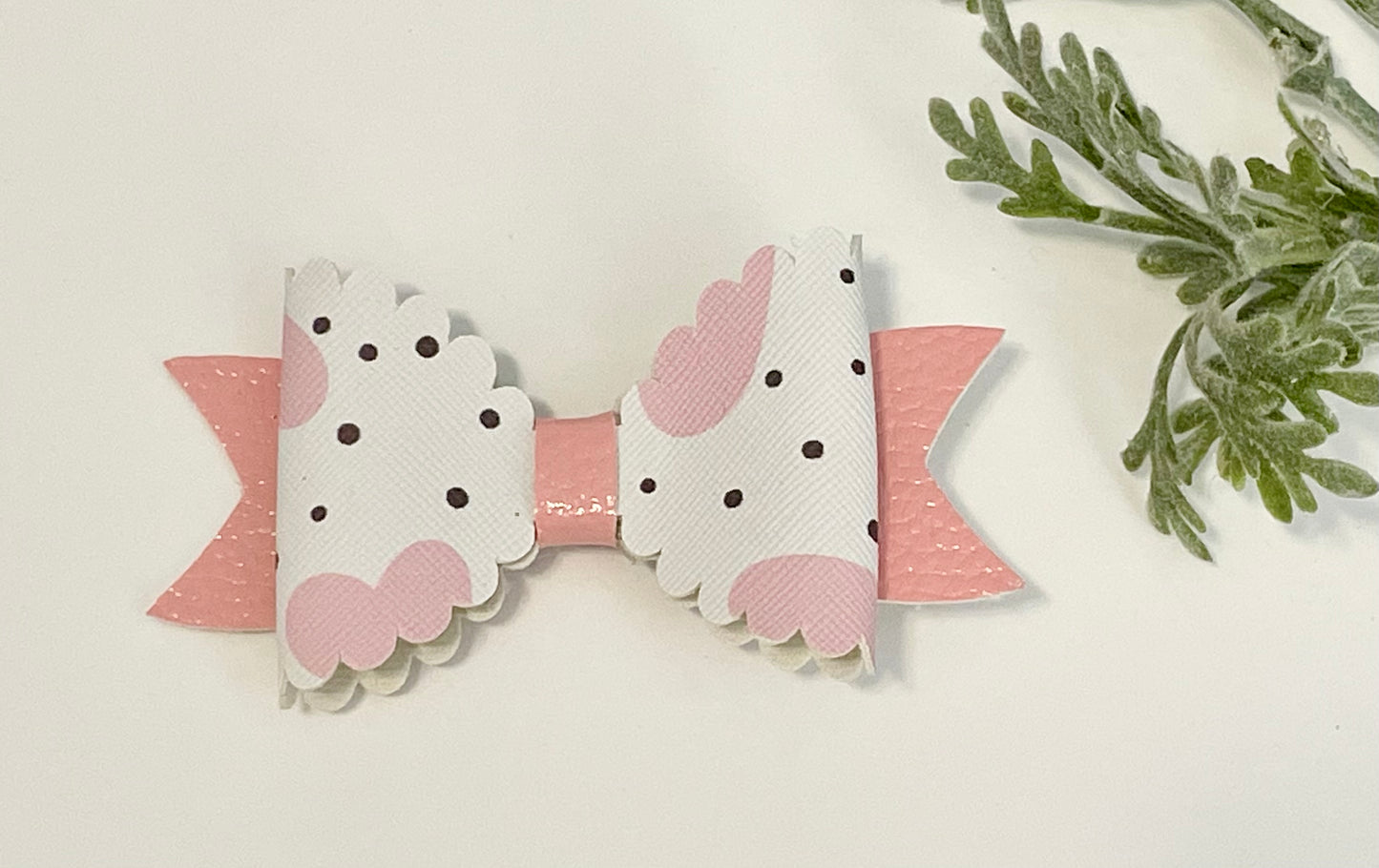 Hair Bows - Pink, White & Polka Dots