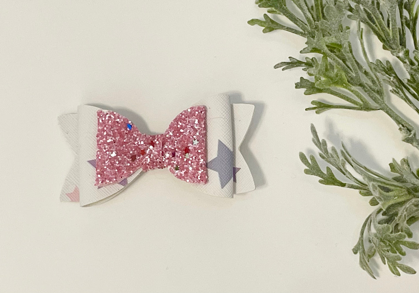 Hair Bow - Sparkles & Stars