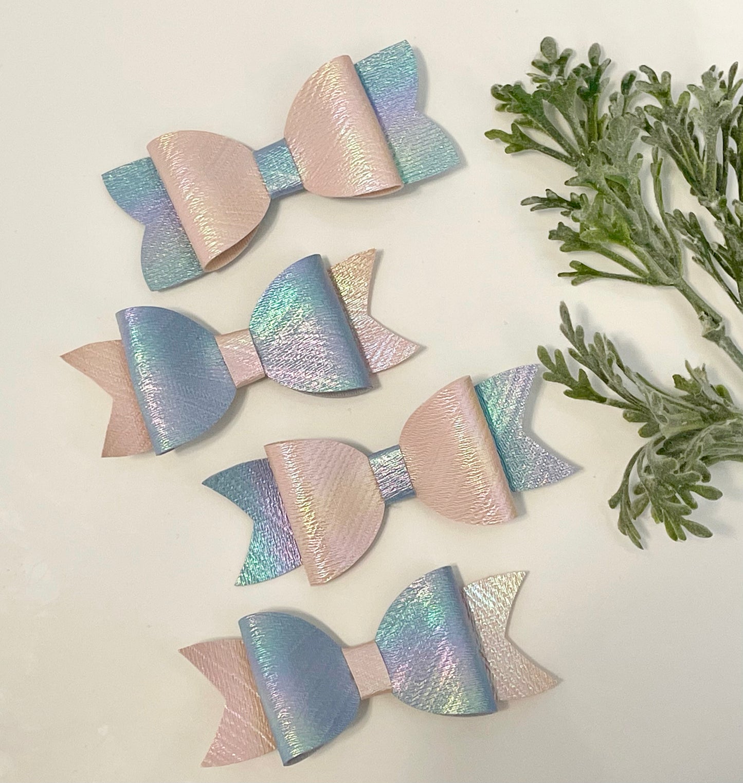 Hair Bow - Iridescent Pastels