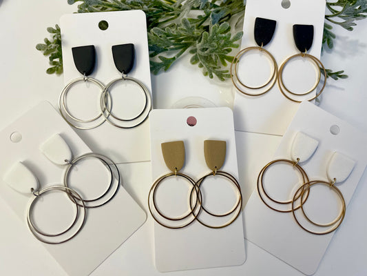 Clay Earrings - Neutral Collection