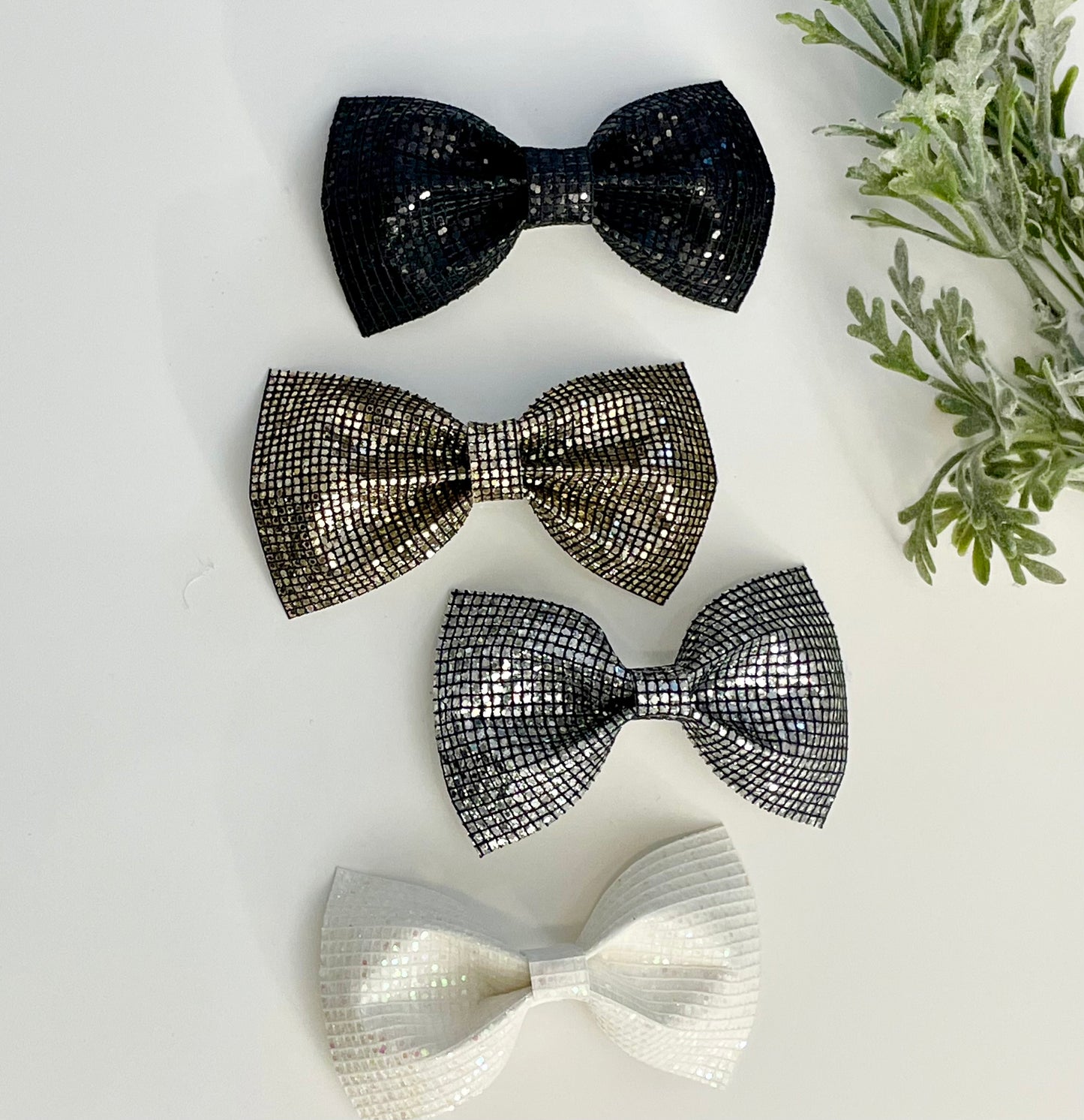 Sparkly Hair Bows - 2-Pack