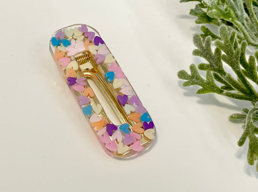 Resin Hair Clips - Candy Hearts