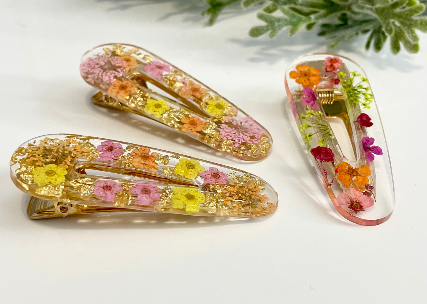 Resin Hair Clips - Mini Flowers