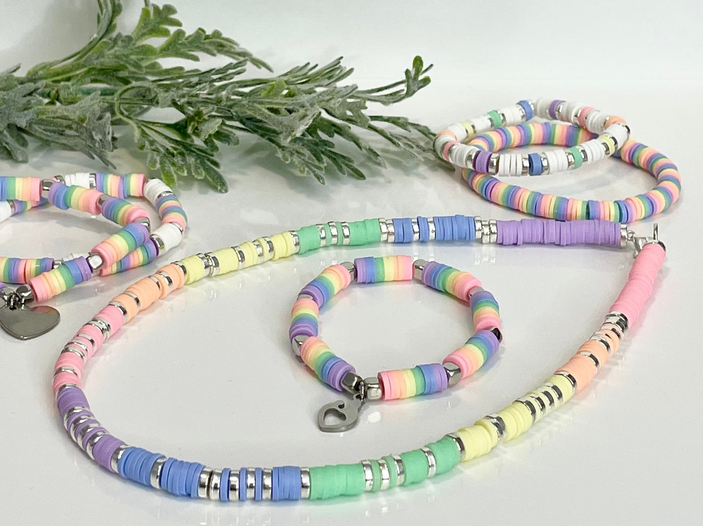 Heishi Necklace - Pastels