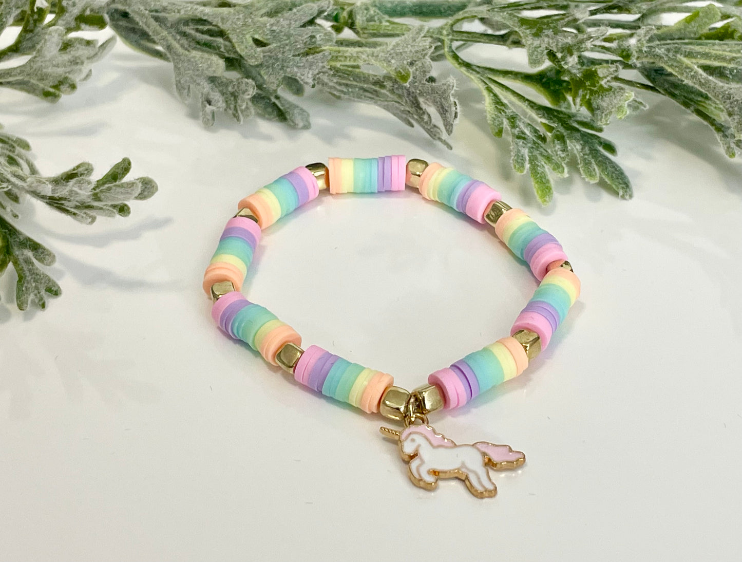 Heishi Stack Bracelets - Pastels & Gold (Youth Sizing)