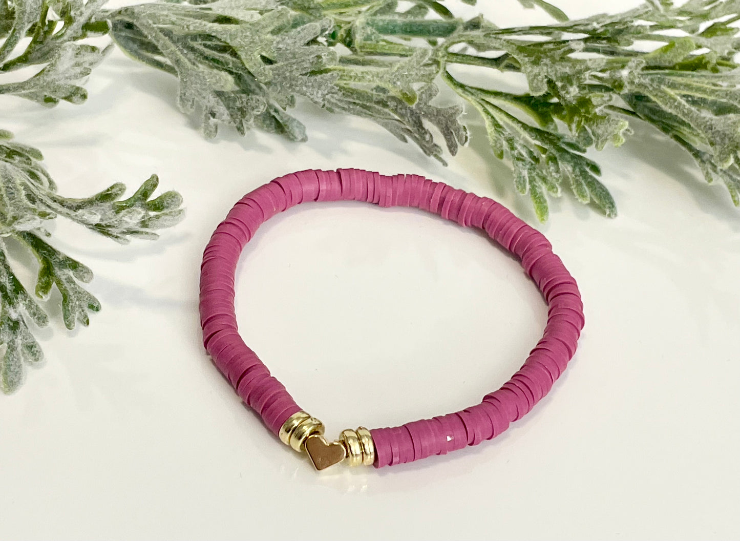 Heishi Stack Bracelets - Pinks & Gold