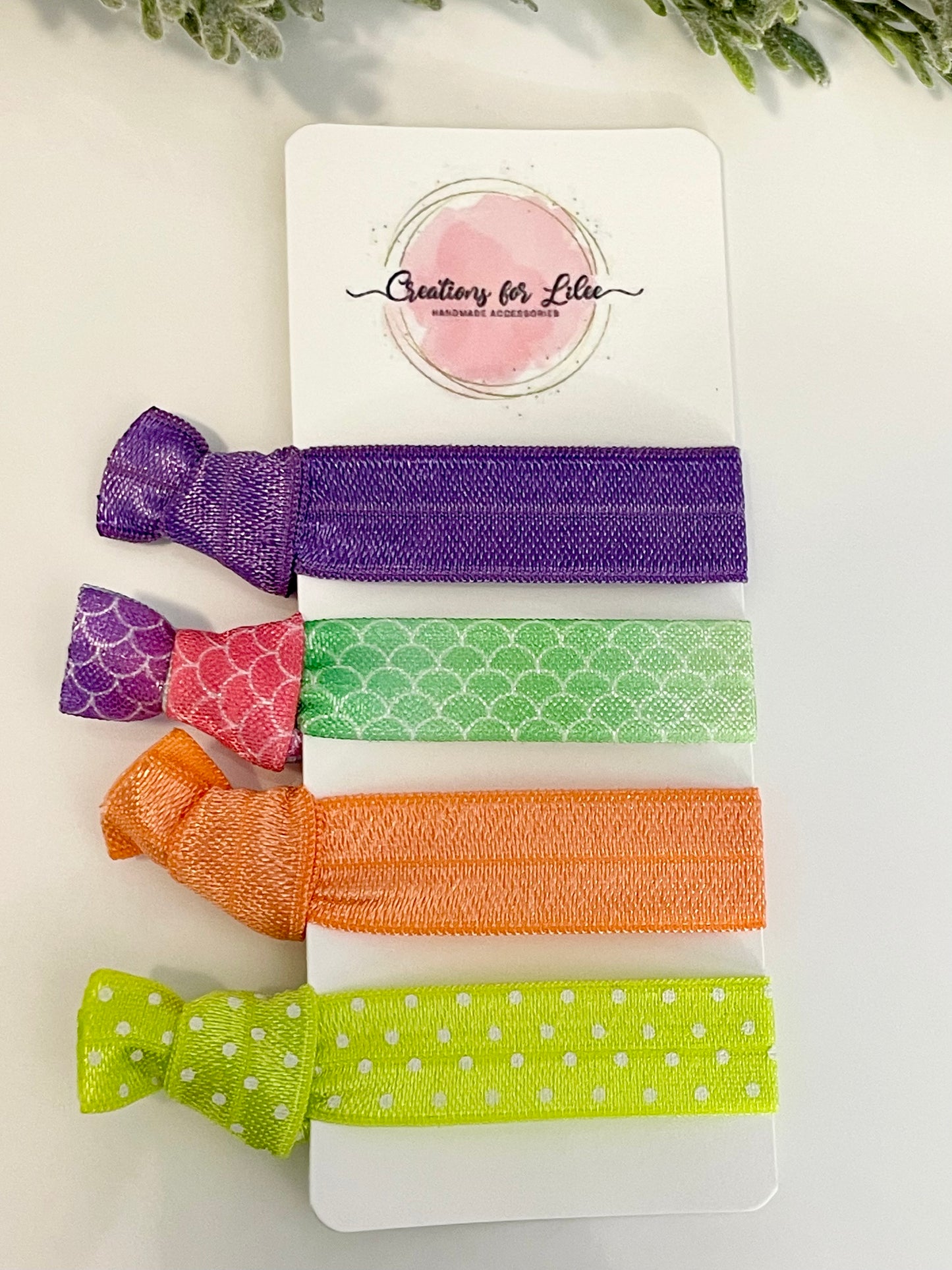 No Crease Hair Elastics - Mermaid Scale