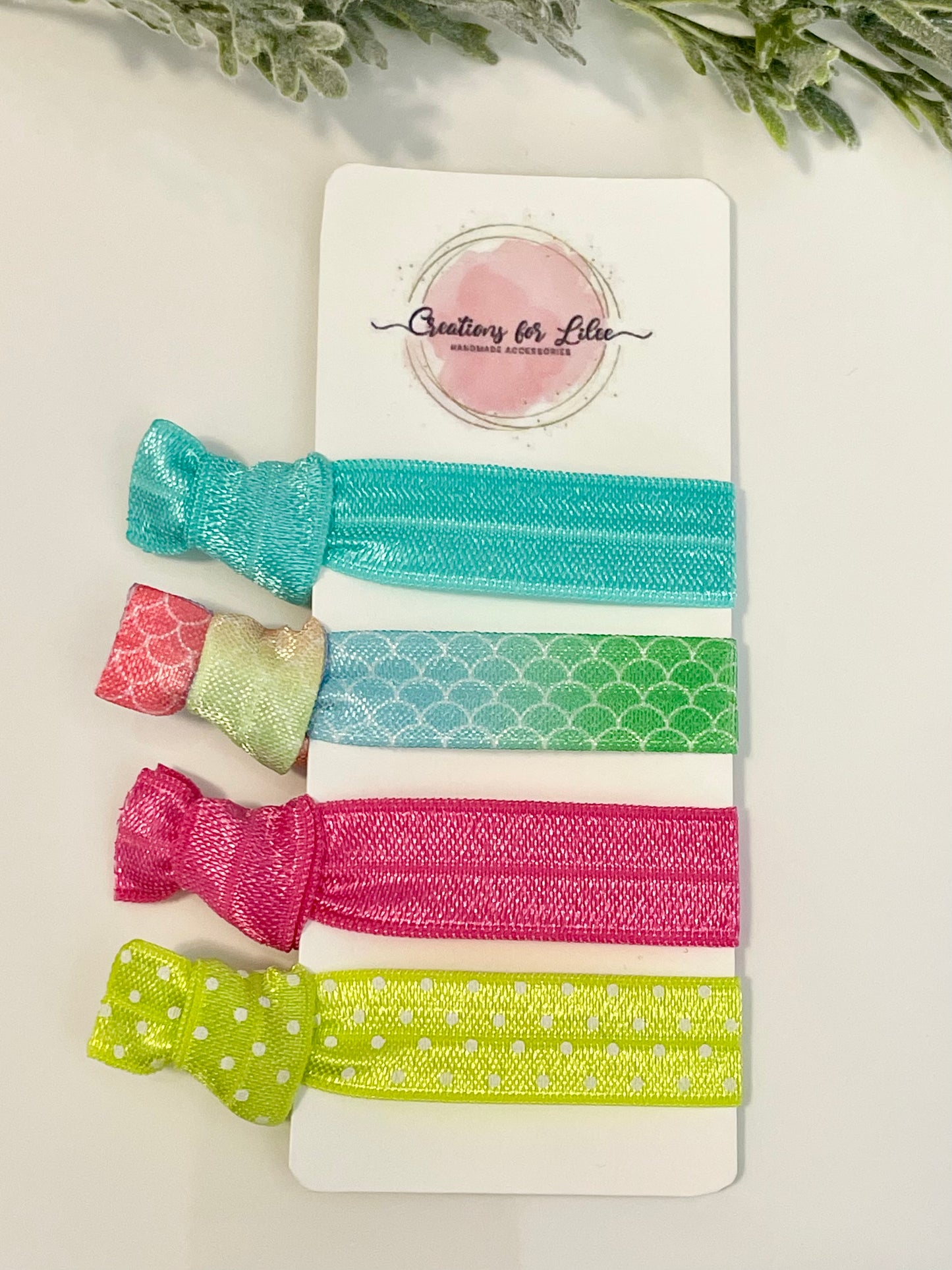 No Crease Hair Elastics - Mermaid Scale