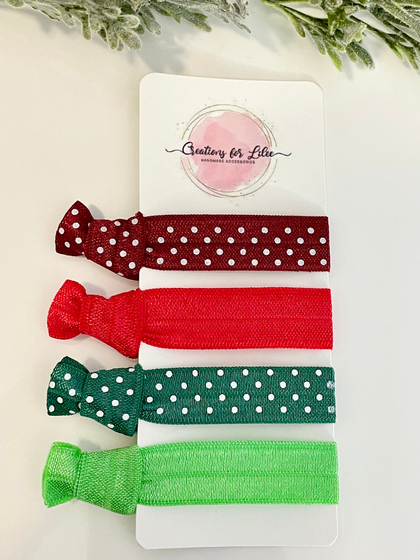 No Crease Hair Elastics - Holiday Colors