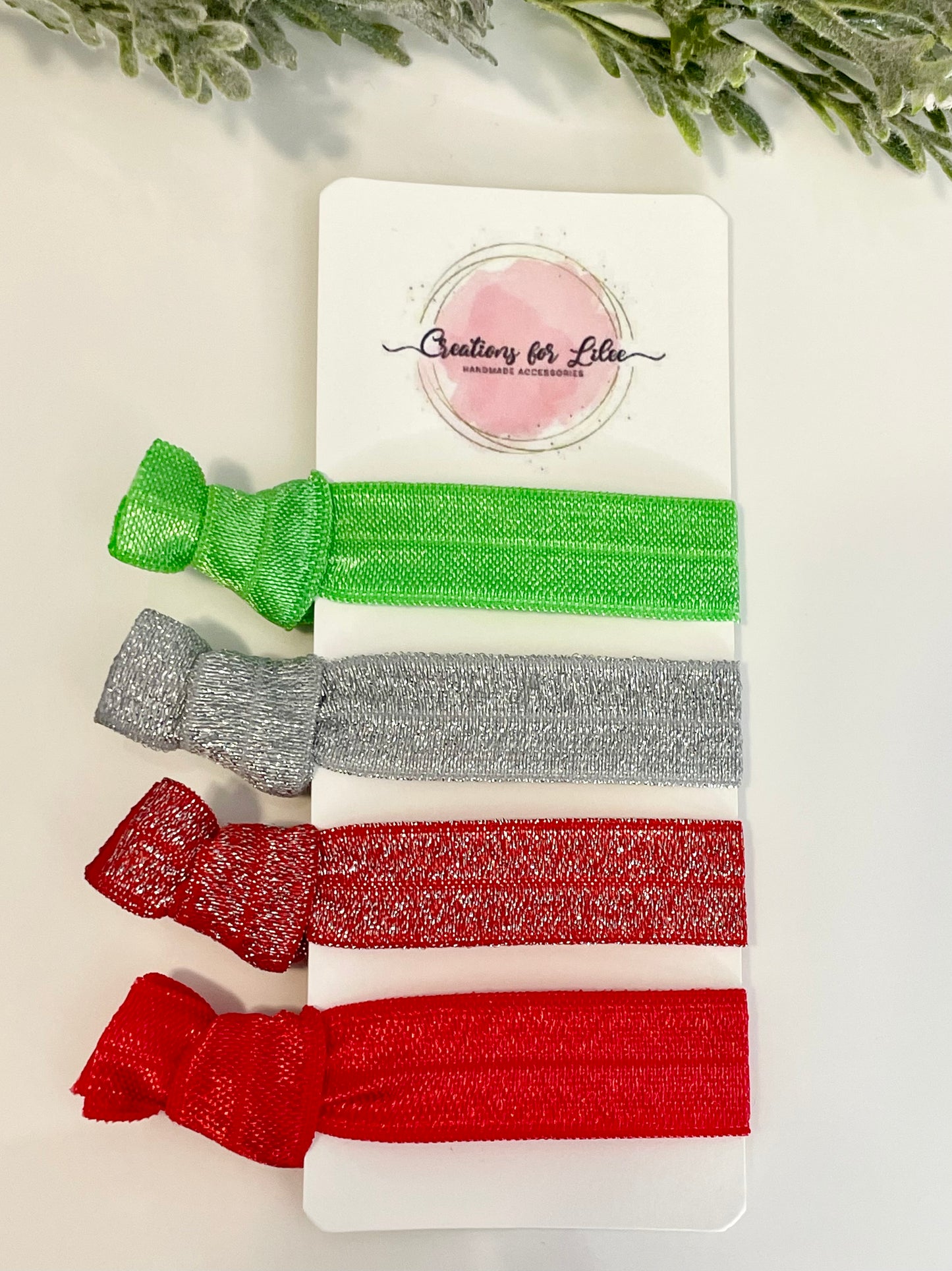 No Crease Hair Elastics - Holiday Colors