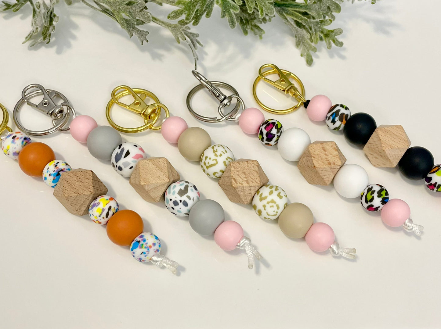 Silicone Beaded Keychains